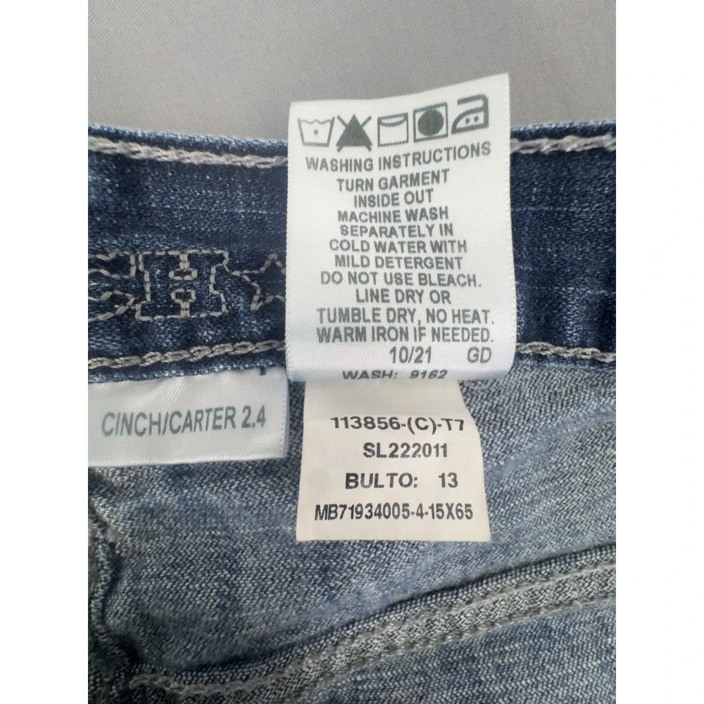 Cinch Carter 2.4 Men Relaxed Bootcut Jeans Blue Medium Wash 40x34 MB71934005